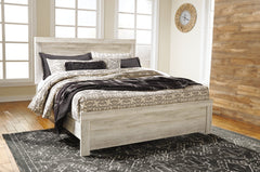 Bellaby Queen Panel Bed with Mirrored Dresser and Chest - furniture place usa