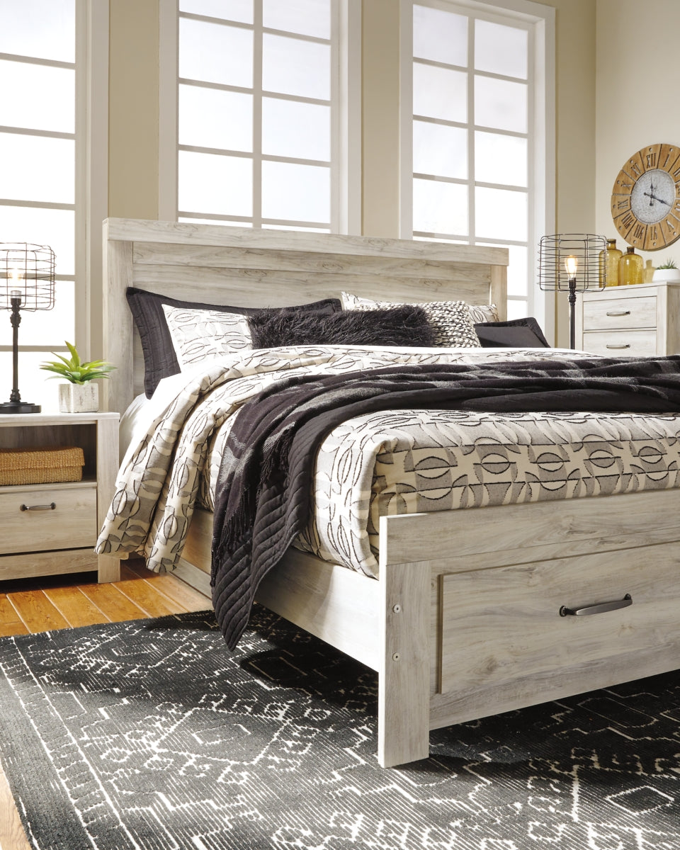 Bellaby Queen Panel Bed with 2 Nightstands - furniture place usa