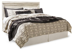 Bellaby Queen Panel Headboard Bed with Mirrored Dresser - furniture place usa