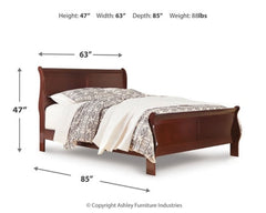 Alisdair Queen Sleigh Bed, Dresser, Mirror, Chest and Nightstand - furniture place usa