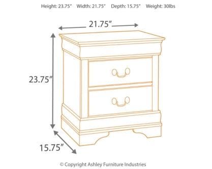 Alisdair Queen Sleigh Bed, Dresser, Mirror, Chest and Nightstand - furniture place usa