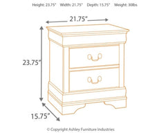 Alisdair Queen Sleigh Bed, Dresser, Mirror, Chest and Nightstand - furniture place usa