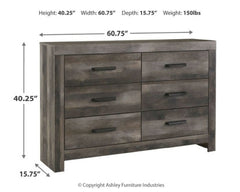 Wynnlow King Poster Bed with Dresser - furniture place usa