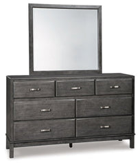 Caitbrook Queen Storage Bed with 8 Storage Drawers with Mirrored Dresser and 2 Nightstands - furniture place usa