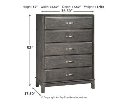 Caitbrook Queen Storage Bed with 8 Storage Drawers with Mirrored Dresser, Chest and Nightstand - furniture place usa