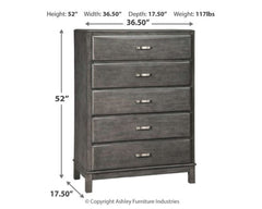 Caitbrook Queen Storage Bed with 8 Storage Drawers with Mirrored Dresser, Chest and Nightstand - furniture place usa