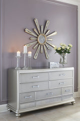 Coralayne Queen Upholstered Bed with Dresser - furniture place usa