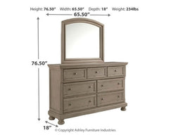 Lettner Twin Sleigh Bed with Mirrored Dresser and 2 Nightstands - furniture place usa
