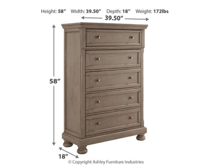 Lettner California King Panel Bed with Mirrored Dresser, Chest and Nightstand - furniture place usa