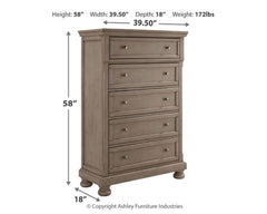 Lettner California King Panel Bed with Mirrored Dresser, Chest and Nightstand - furniture place usa