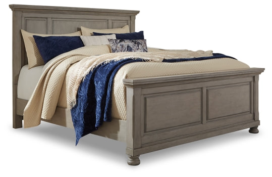 Lettner California King Panel Bed with Mirrored Dresser, Chest and Nightstand - furniture place usa