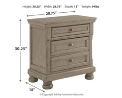 Lettner King Sleigh Bed with 2 Storage Drawers with Mirrored Dresser, Chest and Nightstand - furniture place usa