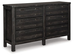 Baylow Queen Panel Bed with 4 Storage Drawers with Dresser - furniture place usa