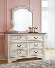 Realyn Twin Panel Bed with Mirrored Dresser - furniture place usa
