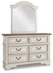 Realyn Full Panel Bed with Mirrored Dresser and Chest - furniture place usa