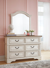Realyn Twin Panel Bed with Mirrored Dresser and Chest - furniture place usa
