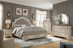 Realyn California King Upholstered Bed with 2 Nightstands - furniture place usa