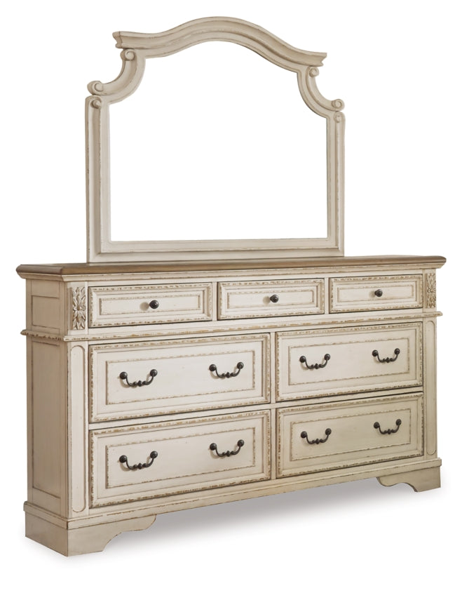 Realyn Queen Upholstered Bed with Mirrored Dresser - furniture place usa