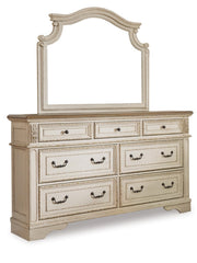 Realyn Queen Upholstered Bed with Mirrored Dresser - furniture place usa