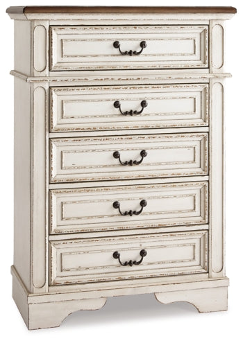 Realyn Full Panel Bed with Mirrored Dresser and Chest - furniture place usa