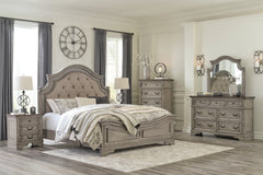 Lodenbay California King Panel Bed with Mirrored Dresser, Chest and 2 Nightstands - furniture place usa