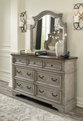 Lodenbay California King Panel Bed with Mirrored Dresser, Chest and 2 Nightstands - furniture place usa