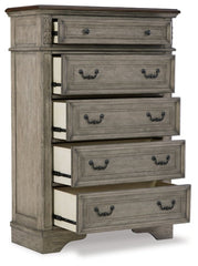 Lodenbay California King Panel Bed with Mirrored Dresser, Chest and Nightstand - furniture place usa