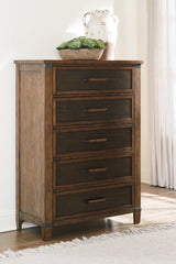 Wyattfield Queen Panel Bed with Storage with Mirrored Dresser, Chest and Nightstand - furniture place usa