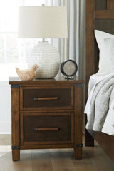 Wyattfield Queen Panel Bed with Storage with Mirrored Dresser, Chest and 2 Nightstands - furniture place usa