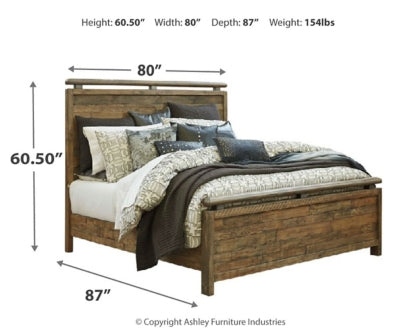 Sommerford Queen Panel Bed with Mirrored Dresser and Chest - furniture place usa