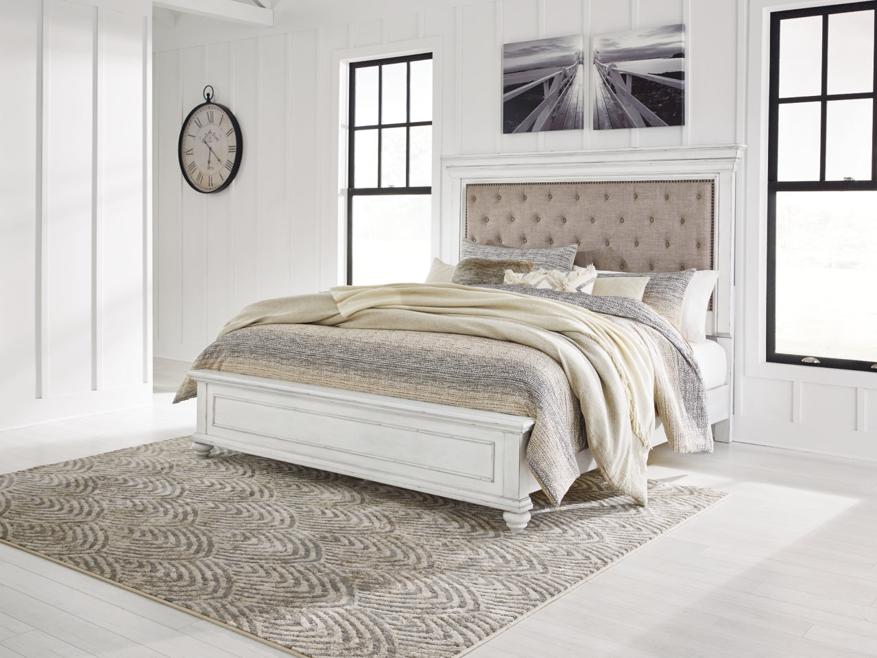 Kanwyn Queen Panel Bed - furniture place usa
