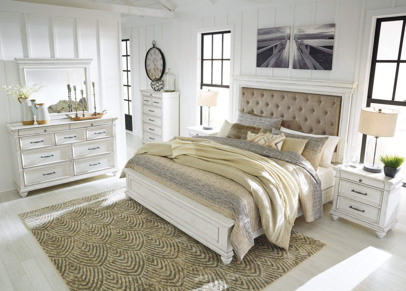 Kanwyn Queen Panel Bed - furniture place usa
