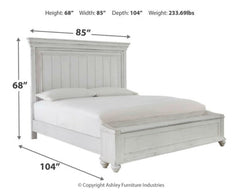 Kanwyn King Panel Bed with Storage with Mirrored Dresser - furniture place usa