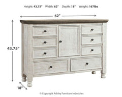 Havalance Queen Poster Bed with 2 Storage Drawers with Dresser - furniture place usa
