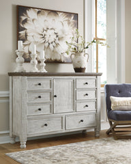 Havalance Queen Poster Bed with 2 Storage Drawers with Dresser - furniture place usa