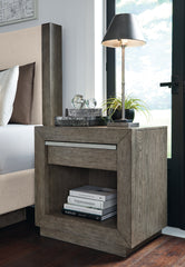 Anibecca Queen Upholstered Panel Bed with Mirrored Dresser, Chest and 2 Nightstands - furniture place usa