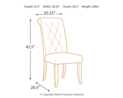 Tripton 2-Piece Dining Room Chair - furniture place usa