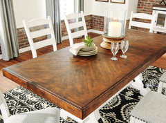 Valebeck Dining Table and 8 Chairs - furniture place usa
