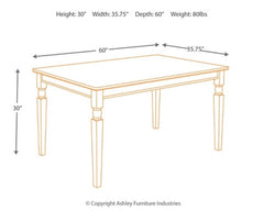 Owingsville Dining Table and 6 Chairs - furniture place usa
