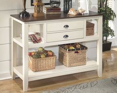 Whitesburg Dining Table and 4 Chairs with Storage - furniture place usa