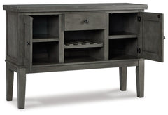 Hallanden Dining Table and 4 Chairs and Bench with Storage - furniture place usa