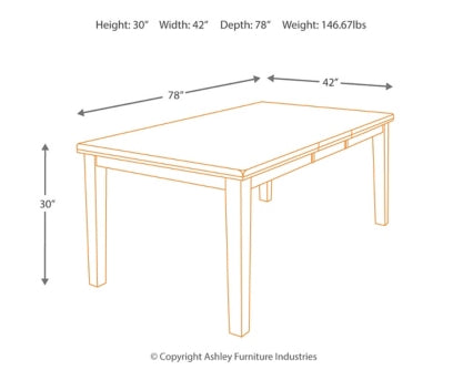 Ralene Dining Extension Table - furniture place usa