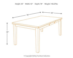 Ralene Dining Extension Table - furniture place usa