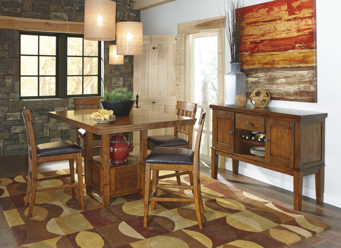 Ralene Counter Height Dining Extension Table - furniture place usa