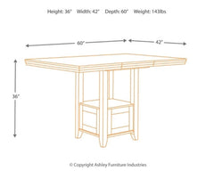 Ralene Counter Height Dining Extension Table - furniture place usa