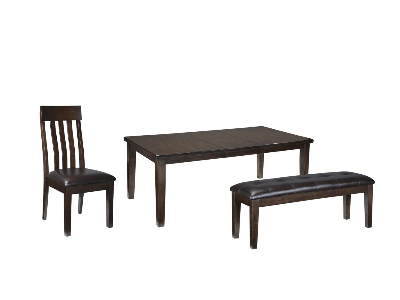 Haddigan Dining Table and 4 Chairs and Bench - furniture place usa