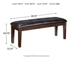 Haddigan Dining Table and 4 Chairs and Bench - furniture place usa
