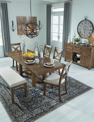 Moriville Dining Table and 4 Chairs and Bench - furniture place usa