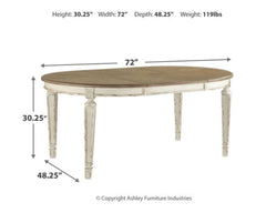 Realyn Dining Table and 6 Chairs - PKG002224 - furniture place usa