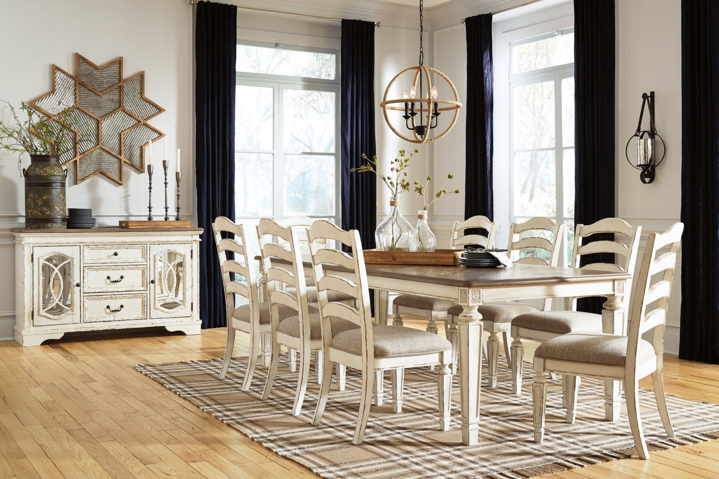 Realyn Dining Table and 8 Chairs - PKG002227 - furniture place usa